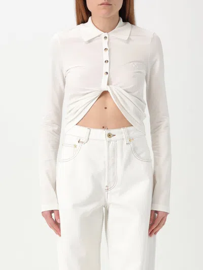 COURRÈGES POLO SHIRT COURRÈGES WOMAN COLOR WHITE,G80163001