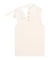 Courrèges Polo Shirt With Buttons On Back In White