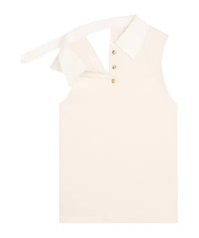 COURRÈGES COURRÈGES SANGLE SLEEVELESS POLO SHIRT