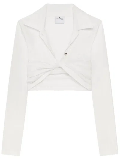 COURRÈGES COURRÈGES POLO TWIST-DETAILING SHIRT
