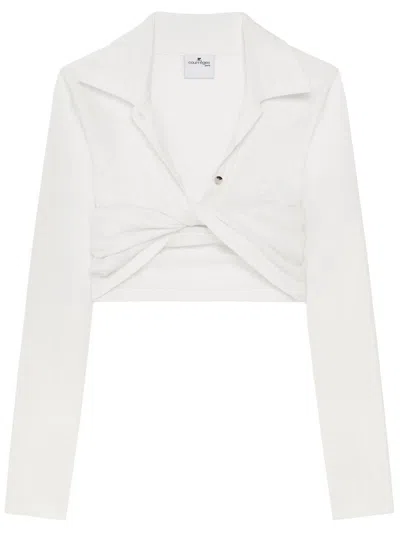 COURRÈGES COURRÈGES POLO TWIST-DETAILING SHIRT