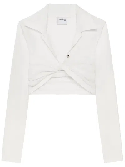 COURRÈGES COURREGÈS POLO TWIST PIQUÉ CROP