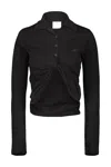 Courrèges Twist Light Wool Cropped Polo