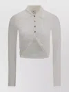 Courrèges Collared Neck Knotted Front Long Sleeves