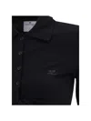 Courrèges Courreges Black Viscose Blend Polo Shirt Women In Black