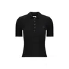 Courrèges Courreges Black Viscose Blend Polo Shirt Women In Black