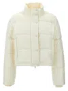 Courrèges Courreges 'ac' Cropped Down Jacket In Neutral