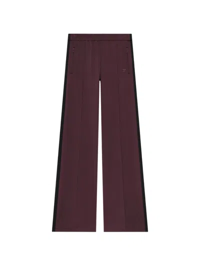 Courrèges Courreges Pre Bicolor Striped Trousers In Burgundy