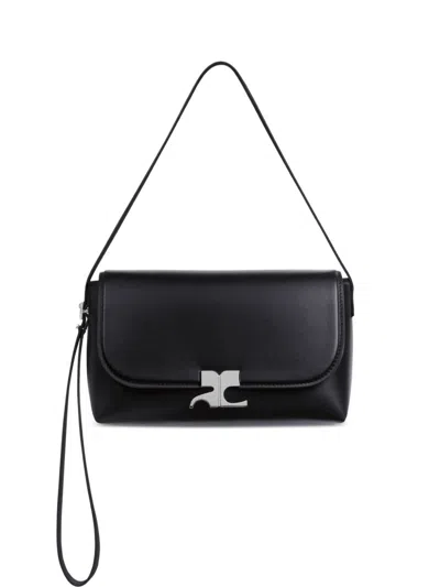Courrèges Courreges Pre Leather Shoulder Bag In Black