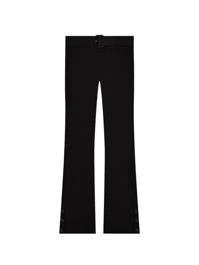 Courrèges Courreges Pre Ribbed Knit Trousers In Black