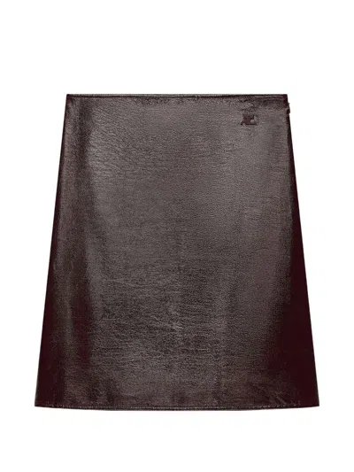 Courrèges Courreges Pre Vinyl Skirt In Purple