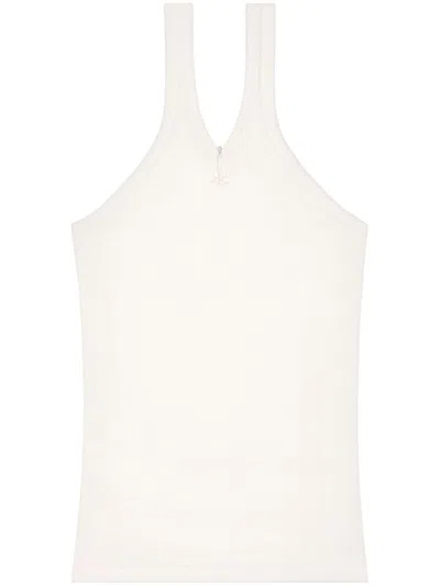 Courrèges Courreges Pre Criss Cross Cotton Tank Top In White