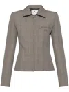 Courrèges Prince Of Wales-check Jacket In Brown