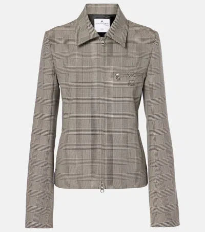 Courrèges Prince Of Wales-check Jacket In Beige