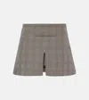 Courrèges A-line Checked Miniskirt In Beige