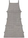 Courrèges Prince Of Wales Multi-strap Mini Dress In Schwarz
