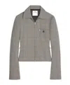 Courrèges Prince Of Wales-pattern Zip-fastening Jacket In Gray