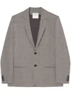 Courrèges Prince Of Wales-patterned Blazer In Black