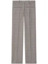 Courrèges Prince-of-wales-print Straight-leg Trousers In Black