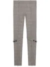 Courrèges Skinny-hose Mit Prince-of-wales-karomuster In Schwarz
