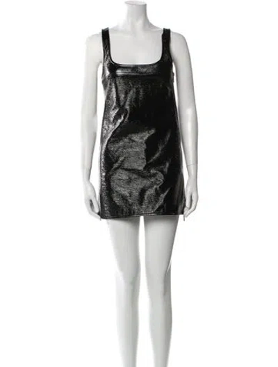 Pre-owned Courrèges Printed Mini Dress In Blue