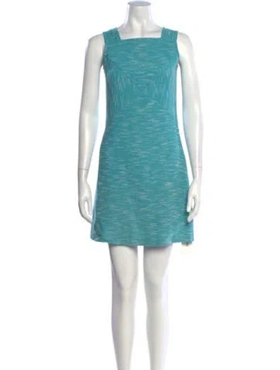 Pre-owned Courrèges Printed Mini Dress In Blue