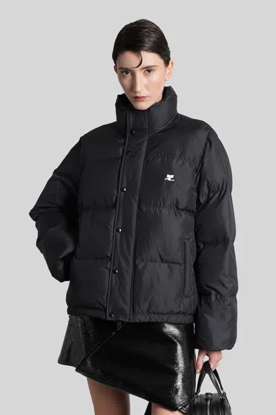 Courrèges Puffer In Black Polyester
