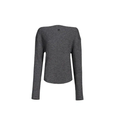 Courrèges Pull En Laine Mérinos In Gray