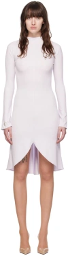 Courrèges Purple Mock Neck Midi Dress In 0077 Mist