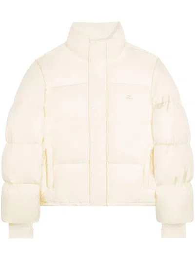 Courrèges Quilted Padded Jacket In White