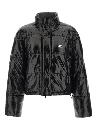 Courrèges Courreges Logo Down Puffer Jacket For Fw24 In Black