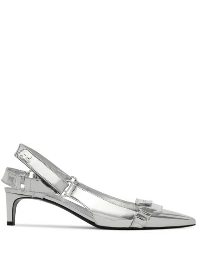Courrèges Racer Mirror Pump In Silver