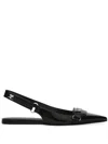 Courrèges Racer Ballet Flats In Black