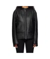 Courrèges Racer Buckle Leather Jacket In Black