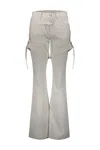 Courrèges Zipper White Denim Pants In White
