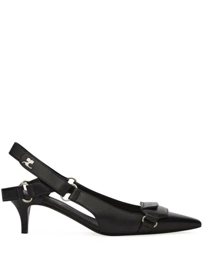 Courrèges Racer Pointed-toe Slingback Pumps