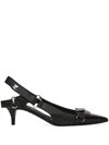 COURRÈGES COURRÈGES RACER POINTED-TOE SLINGBACK PUMPS