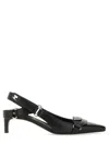 Courrèges Kitten Heel Shoes With Pointed Toe And Front Patch Pocket