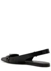 Shop Courrèges Racer Vinyl Slingback Ballet Flats In Black