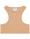 Courrèges Racerback Crop Top In Neutrals