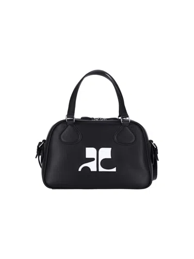 Courrèges Re-edition Bowling Bag In Black