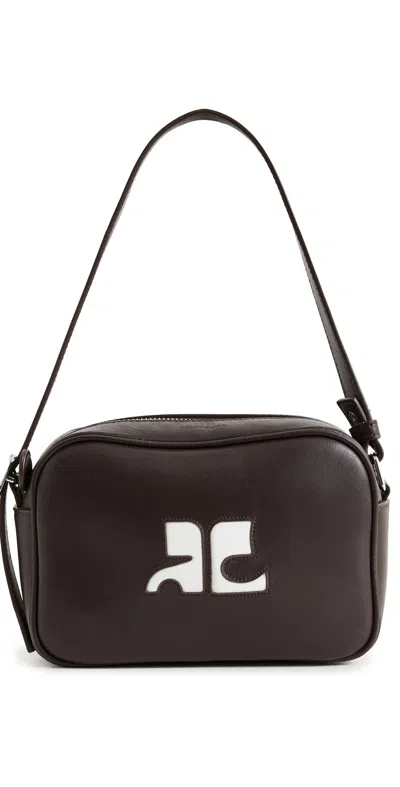 Courrèges Re Edition Camera Bag Chocolate In Brown