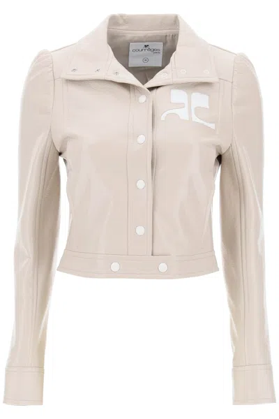COURRÈGES RE-EDITION JACKET IN COATED COTTON