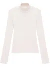 Courrèges Ribbed-knit Roll Neck Jumper In Neutrals