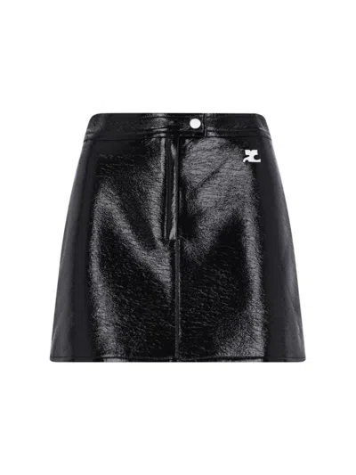 Courrèges "re Edition" Mini Skirt Black