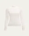 Courrèges Re-edition Mock-neck Long-sleeve Fitted Top In White