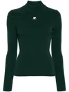 Courrèges Re-edition Rib Knit Mockneck Sweater