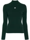 Courrèges Re-edition Rib Knit Mockneck Sweater