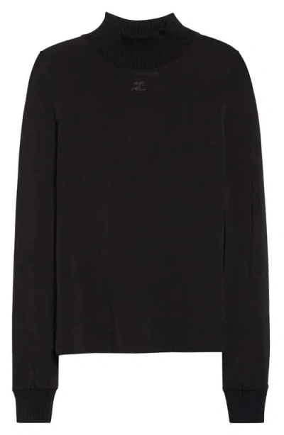 Courrèges Re-edition Second Skin Top In Black