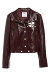Courrèges Re-edition Vinyl Jacket Clothing In Burgundy